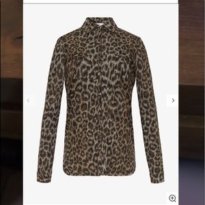 Gerard Darel Eddy Leopard Print Shirt Small 2